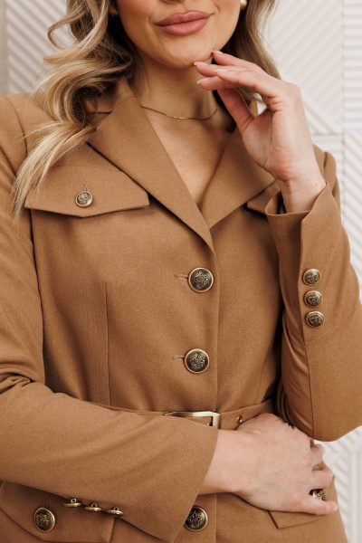 Жакет, юбка Мода Юрс 25-2935 бежевый - фото 5