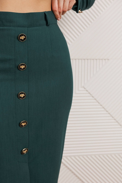 Жакет, юбка Мода Юрс 25-2935 малахит - фото 7