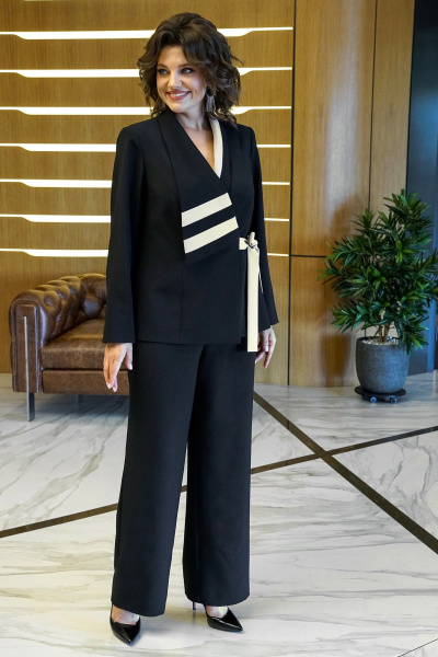 Брюки, жакет Alani Collection 2280 черный - фото 1