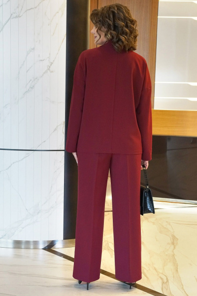 Брюки, жакет Alani Collection 2437 бордо - фото 8