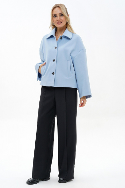 Брюки, жакет Alani Collection 2487 голубой-черный - фото 10