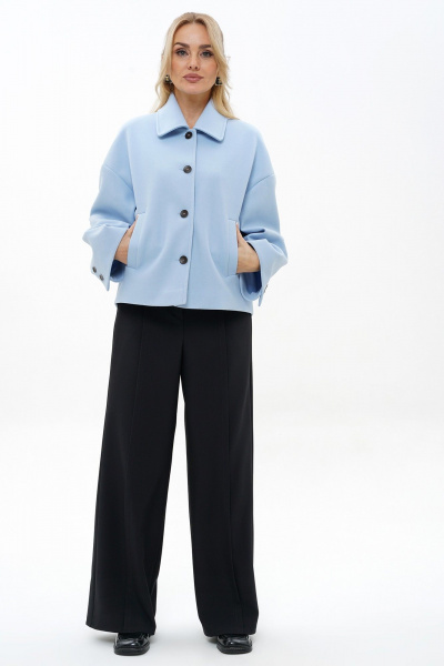 Брюки, жакет Alani Collection 2487 голубой-черный - фото 9