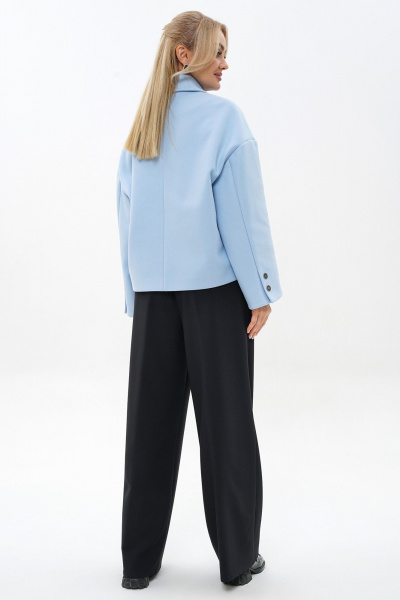 Брюки, жакет Alani Collection 2487 голубой-черный - фото 5