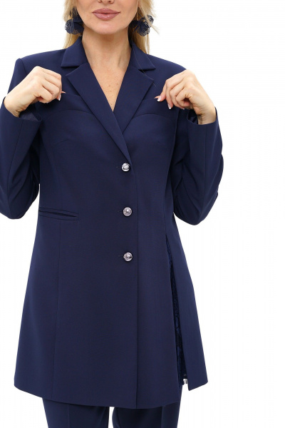 Брюки, жакет Alani Collection 2488 синий - фото 5