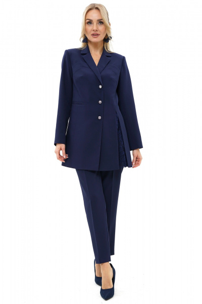 Брюки, жакет Alani Collection 2488 синий - фото 1