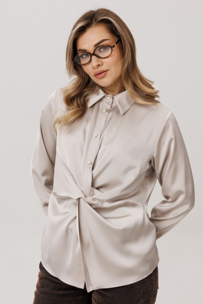 Блуза Anelli 1791 айс_латте - фото 9