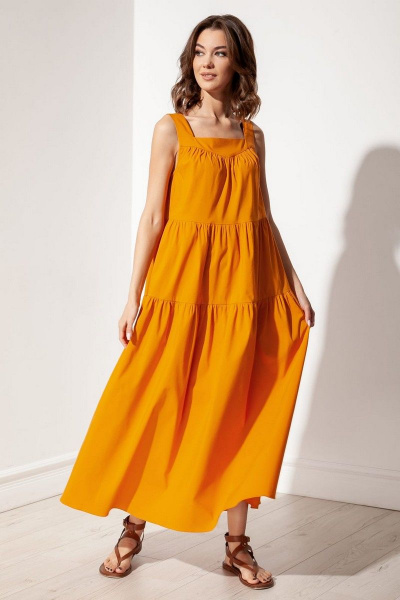 Платье S_ette S5034 оранжевый - фото 1
