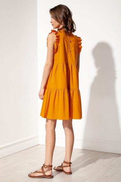Платье S_ette S5035 оранжевый - фото 2