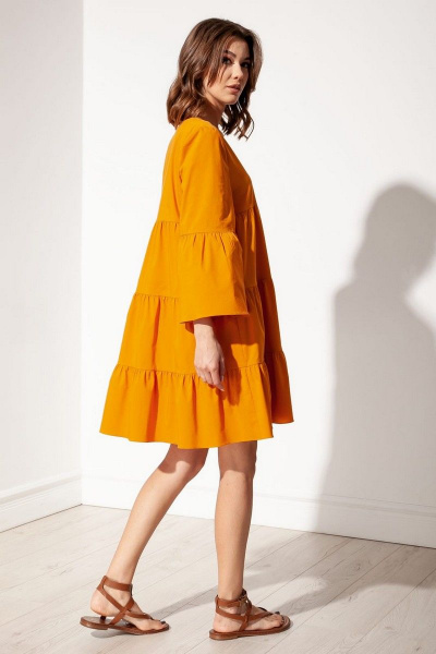 Платье S_ette S5038 оранжевый - фото 2