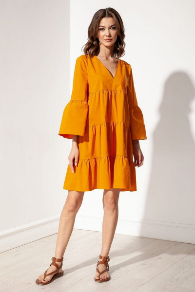 Платье S_ette S5038 оранжевый - фото 1