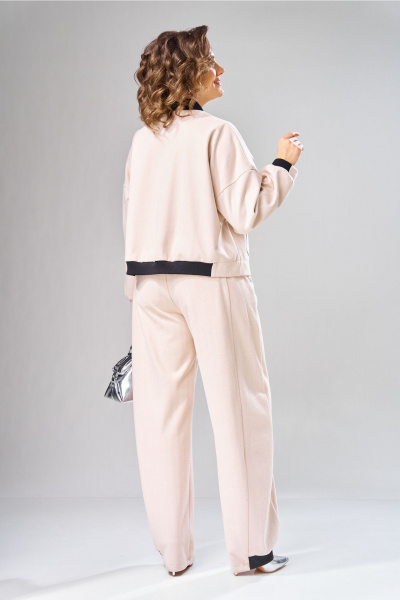 Бомбер, брюки V&N Fashion 1103 бежевый - фото 5