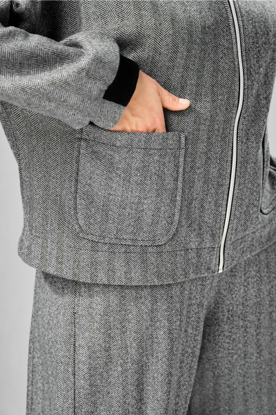 Бомбер V&N Fashion 1101 серый - фото 3