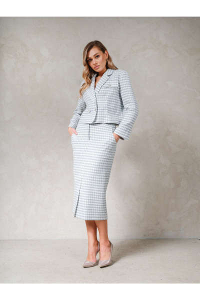 Жакет, юбка Erika 1753 голубой - фото 1