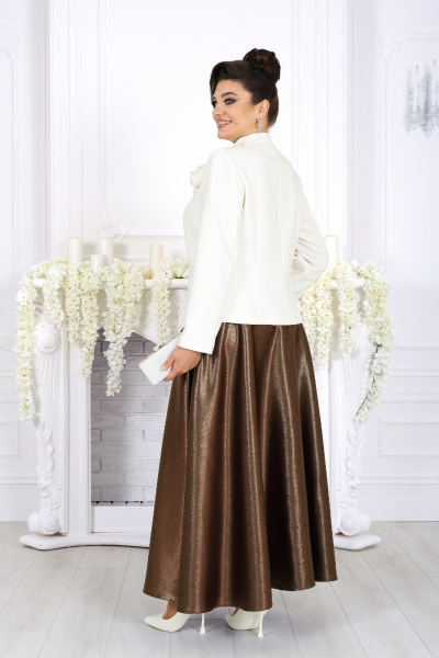 Жакет, юбка Ninele 6093 коричневый - фото 10