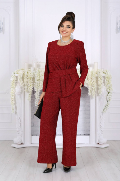 Блуза, брюки Ninele 6070 красный - фото 4