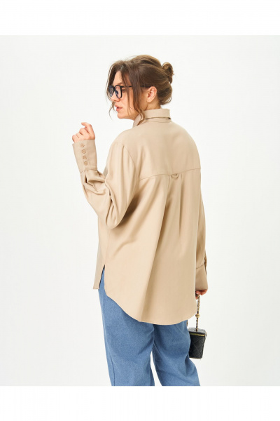 Блуза GRATTO 4468 бежевый - фото 5