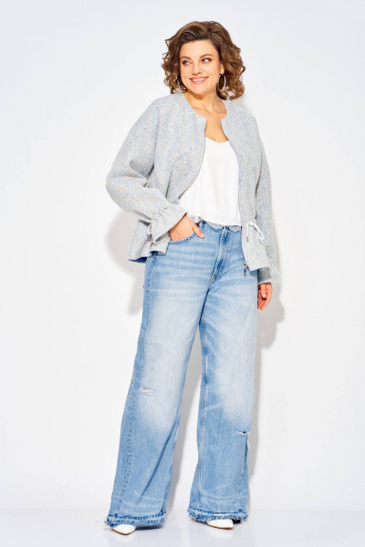 Жакет Liliana 1340н голубой_меланж - фото 8