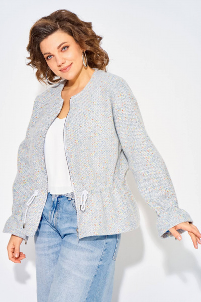 Жакет Liliana 1340н голубой_меланж - фото 4