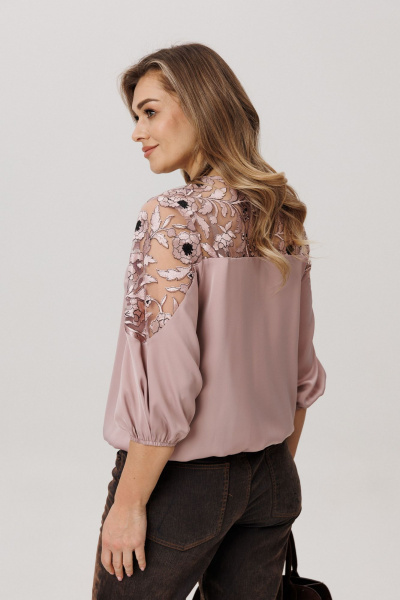 Блуза Anelli 1790.1 пудровый_твист - фото 3