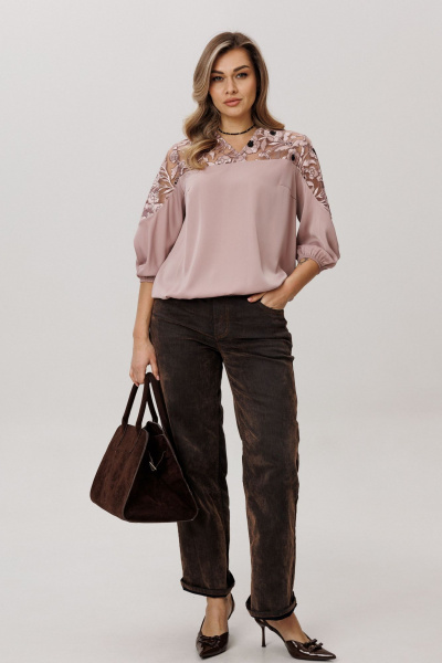 Блуза Anelli 1790.1 пудровый_твист - фото 2