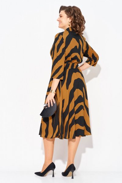 Платье Liliana 1418н карамель_черный - фото 3