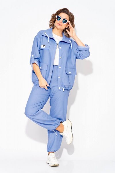 Блуза, брюки Liliana 1445 небесный - фото 6