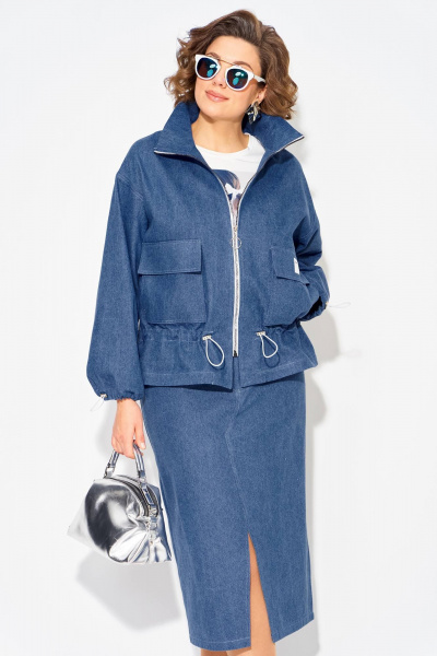 Брюки, ветровка Liliana 1504 джинс - фото 8