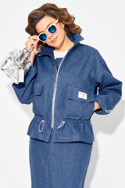 Брюки, ветровка Liliana 1504 джинс - фото 5