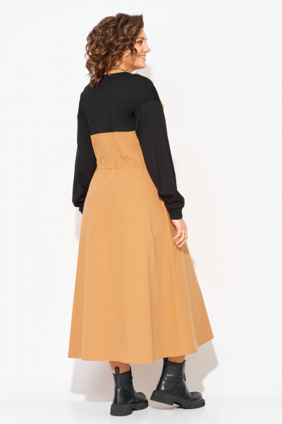 Платье Liliana 1510 карамель+черный - фото 9