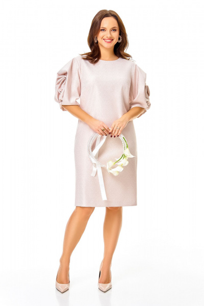Платье Ольга Стиль С-989 светло-розовый - фото 1