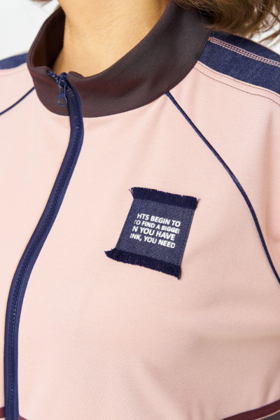 Бомбер, брюки Aira Style 24241 шоколад-пудра - фото 7