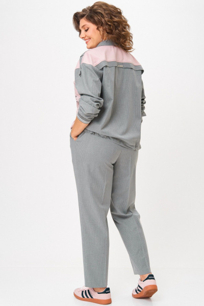 Бомбер, брюки Aira Style 24231 серый-пудра - фото 4