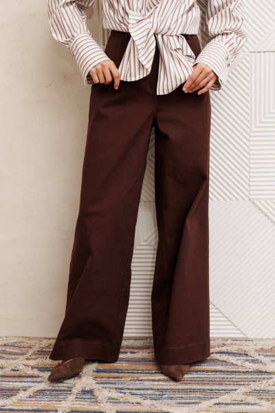 Брюки Gizart 35377 шоколадный джинс - фото 5