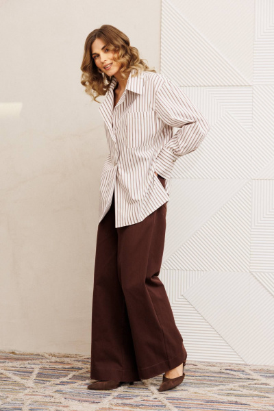 Брюки Gizart 35377 шоколадный джинс - фото 1