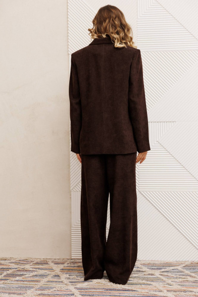 Брюки, жакет Gizart 5411 шоколад - фото 6
