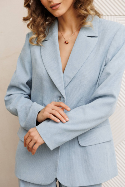 Брюки, жакет Gizart 5411 голубой - фото 5