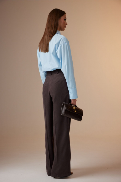 Брюки, жакет, рубашка N.O.W. 1633 коричневый - фото 7