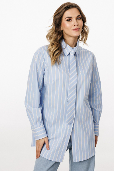 Галстук EOLA 0062 голубой_полоска - фото 1