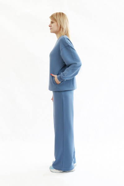 Брюки, джемпер Бобруйсктрикотаж 25744 серо-голубой - фото 4