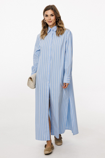 Платье EOLA 3026 голубой_в_полоску - фото 3