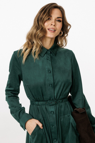 Платье EOLA 3027 т.изумруд - фото 12