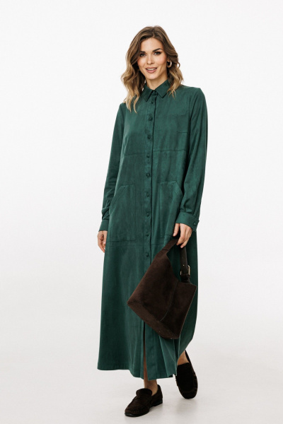 Платье EOLA 3027 т.изумруд - фото 3