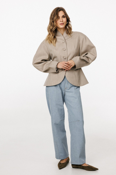 Жакет EOLA 3029 елочка_бежевая - фото 8