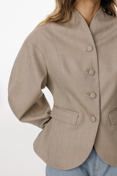 Жакет EOLA 3029 елочка_бежевая - фото 5