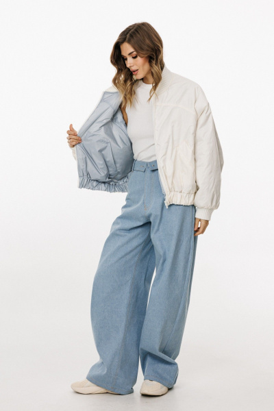 Куртка EOLA 3034 молочный/голубой - фото 14