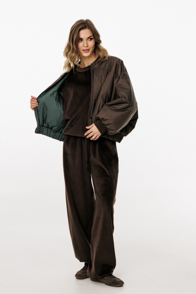 Куртка EOLA 3034 шоколад/т.изумруд - фото 22