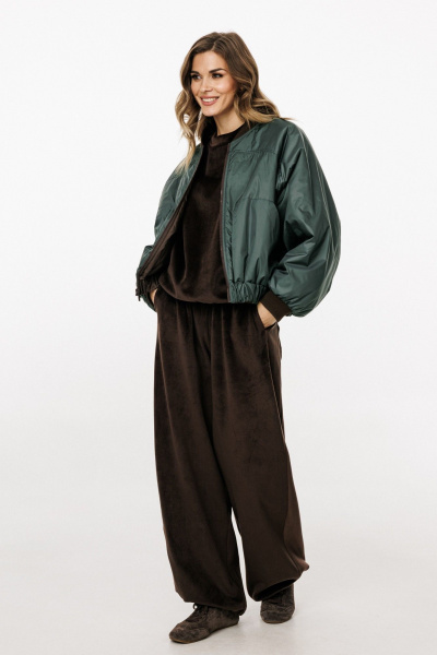 Куртка EOLA 3034 шоколад/т.изумруд - фото 3