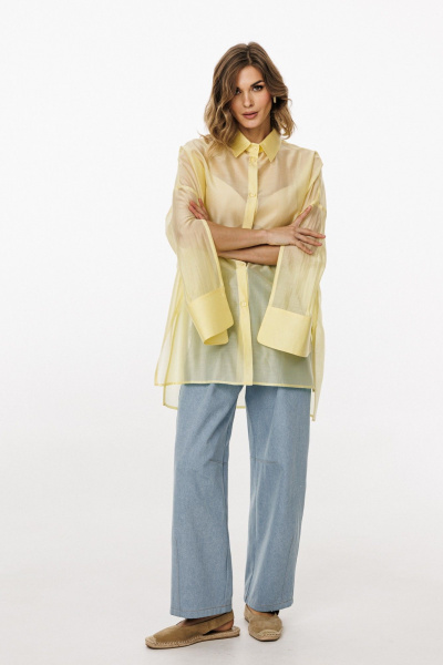 Блуза EOLA 3036 сливочное_масло - фото 9