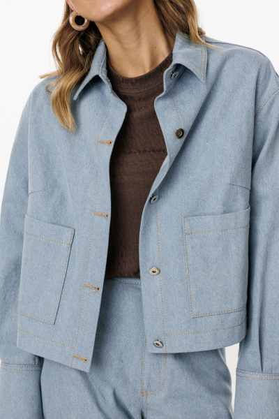 Блуза EOLA 3042.1 голубой - фото 7