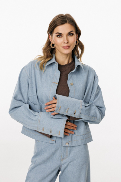 Блуза EOLA 3042.1 голубой - фото 3